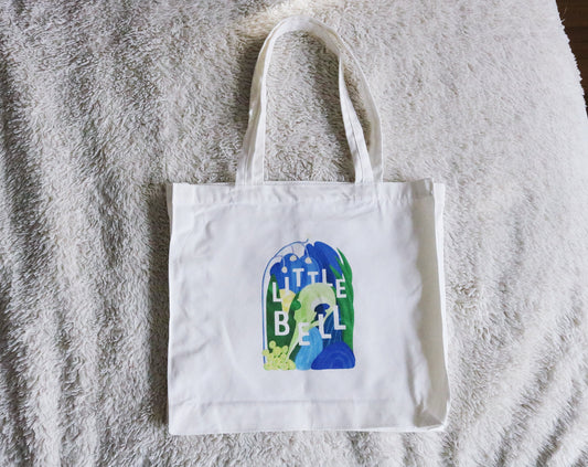 Little Bell Tote Bag | Cotton Canvas Tote | Nature and Oddities Print | Market Bag for Books, Groceries, Shopping | Curiosities Design